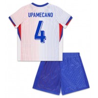 Camisa de time de futebol França Dayot Upamecano #4 Replicas 2º Equipamento Infantil Europeu 2024 Manga Curta (+ Calças curtas)